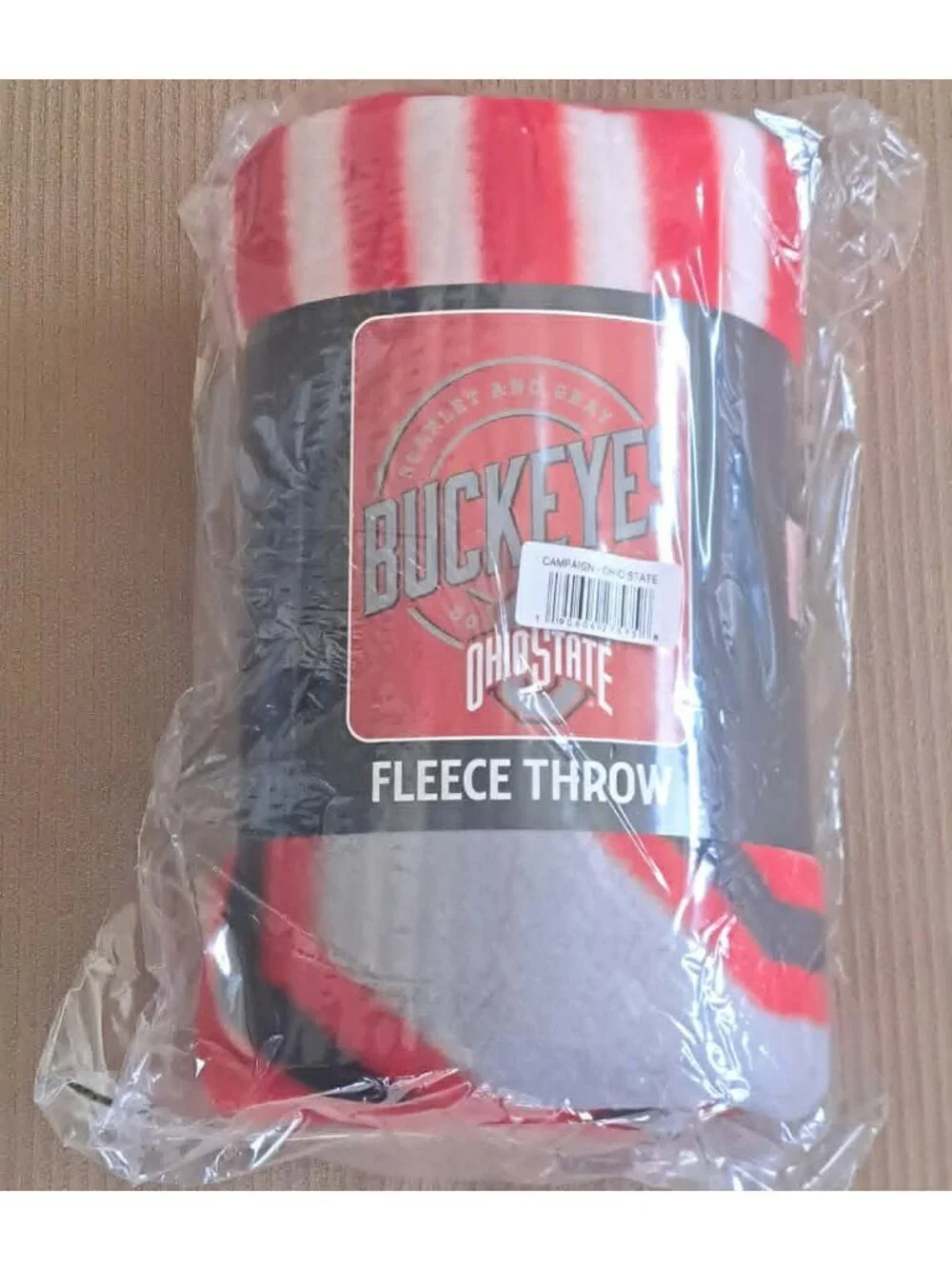 Ohio State Buckeyes Fleece Throw Gift Blanket Football NCAA College Soft Campus - Picture 2 of 2